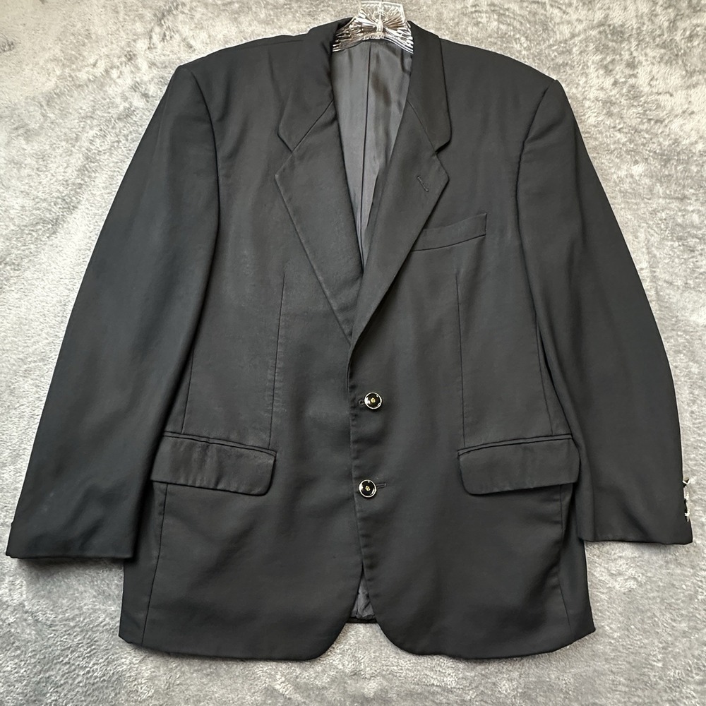 Baumler Blazer Jacket Men's Size 40R US‎ Black Vitale Barberis Wool Austria Made